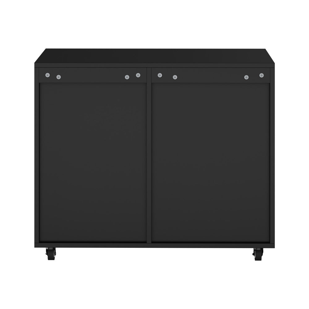 Filing Cabinet 1 Door 5 Drawer Mobile Office Storage Black