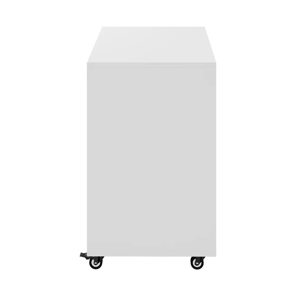 Filing Cabinet 1 Door 5 Drawer Mobile Office Storage White