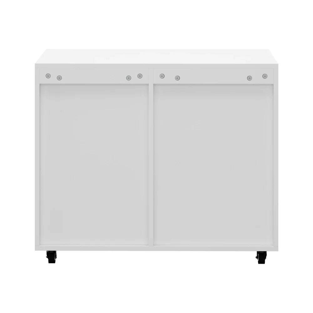 Filing Cabinet 1 Door 5 Drawer Mobile Office Storage White