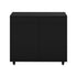 Filing Cabinet 2 Door 4 Drawer Mobile Office Storage Black
