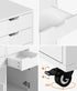 Filing Cabinet 2 Door 4 Drawer Mobile Office Storage White
