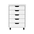 Oikiture 5 Drawer Mobile Filing Cabinet Storage Home Office White