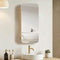 Bathroom Mirror Cabinet 3-Tier Adjustable Shelves Natural