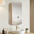 Bathroom Mirror Cabinet 3-Tier Adjustable Shelves Natural