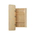 Bathroom Mirror Cabinet 3-Tier Adjustable Shelves Natural