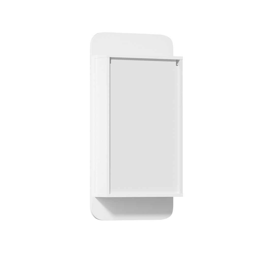 Bathroom Mirror Cabinet 3-Tier Adjustable Shelves White
