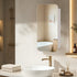 Bathroom Mirror Cabinet 3-Tier Adjustable Shelves White