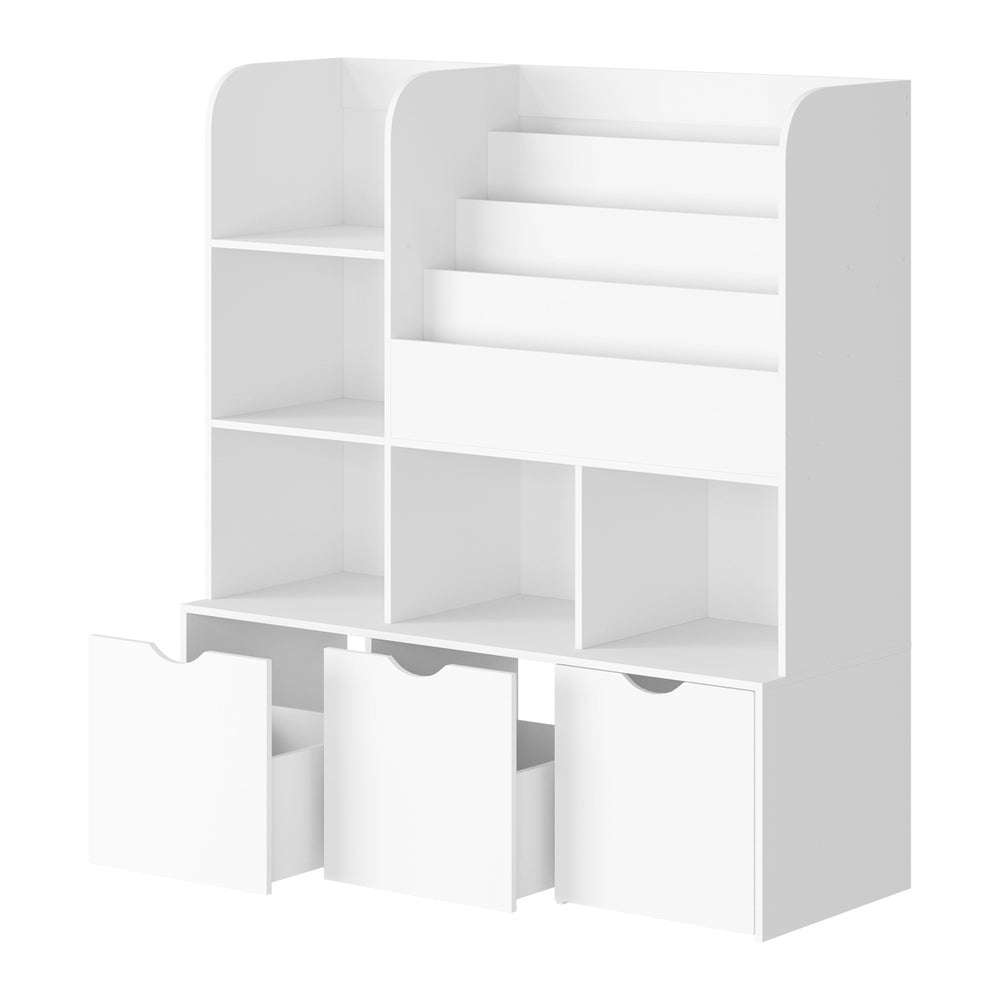 Kids Bookcase Toy Organiser Cabinet With Chest