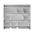 9 Bins Kids Toy Box Bookshelf Storage Organiser Shelf Grey