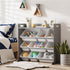 9 Bins Kids Toy Box Bookshelf Storage Organiser Shelf Grey