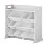 9 Bins Kids Toy Box Bookshelf Storage Organiser Shelf White