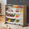 Oikiture Kids Toy Storage Organiser 9 Bin Display Shelf White Wood
