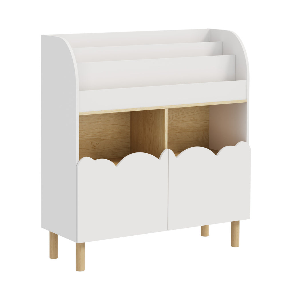 Oikiture Kids Storage Organiser Bookshelf White