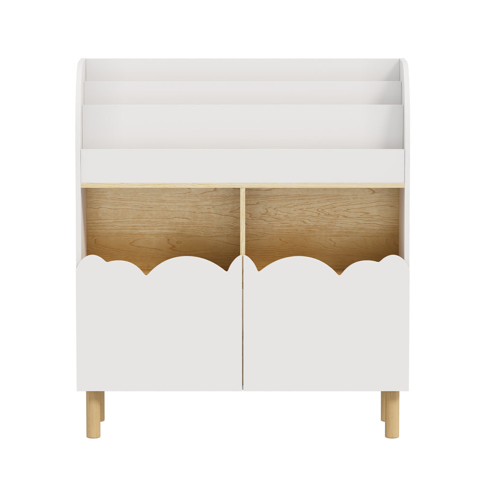 Oikiture Kids Storage Organiser Bookshelf White