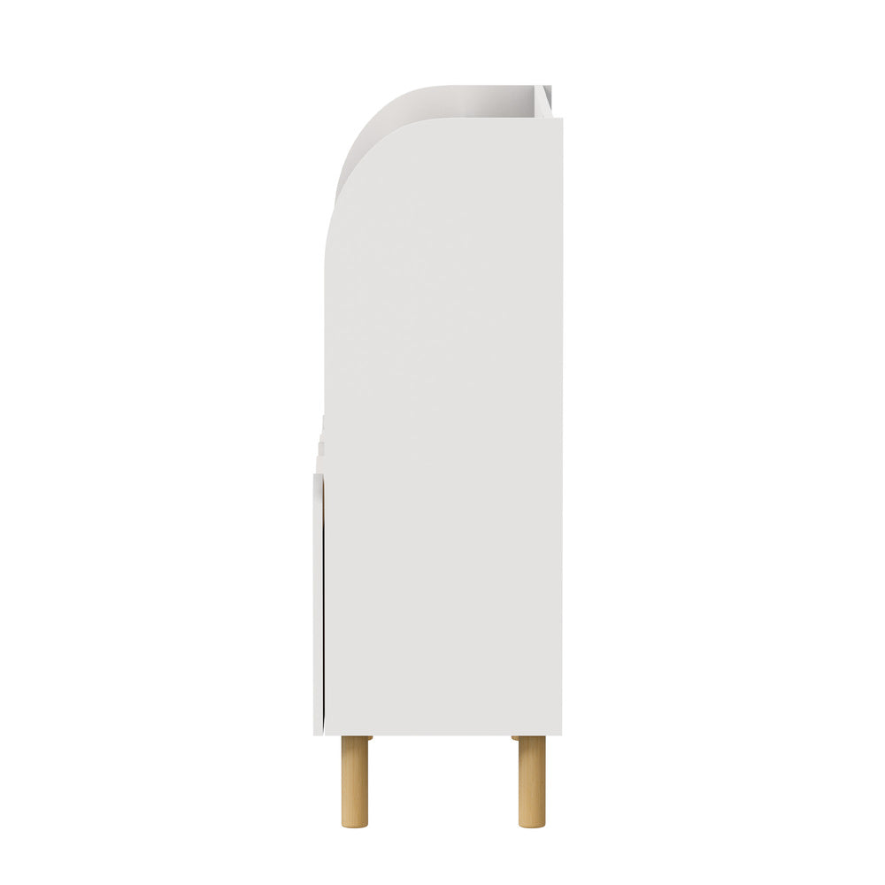 Oikiture Kids Storage Organiser Bookshelf White