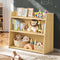 Oikiture Kids Storage Bookshelf Organiser 3 Tier Open Shelves White