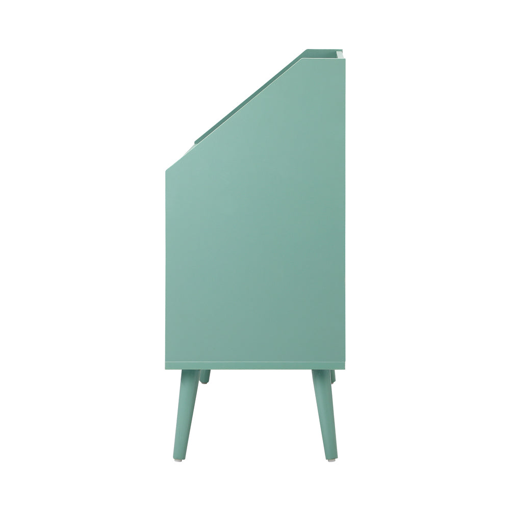 Kids Bookshelf Toy Storage – 3‑Tier Organiser with Large Compartment Green