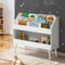 Kids Storage Bookshelf – 3‑Tier with Large Compartment, White