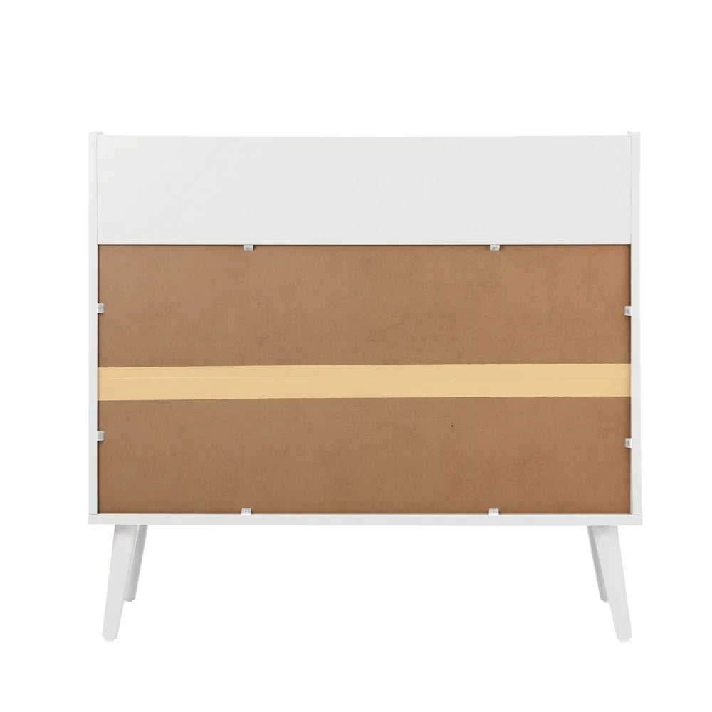Kids Storage Bookshelf – 3‑Tier with Large Compartment, White