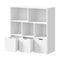 Oikiture Kids Storage Organiser Cabinet With Removable Box White