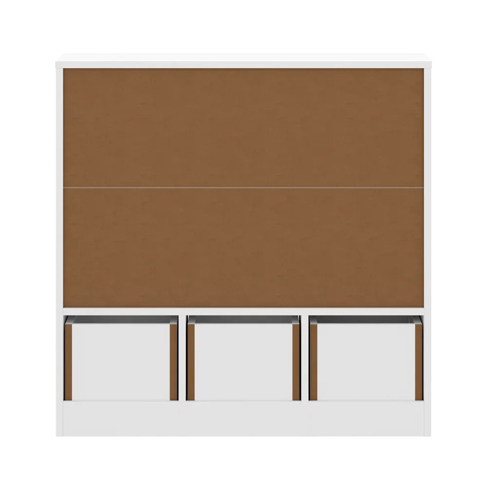 Oikiture Kids Storage Organiser Cabinet With Removable Box White
