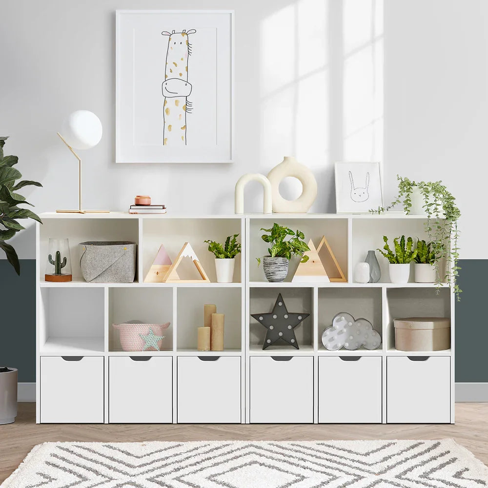 Kids Storage Organiser Cabinet With Removable Box White