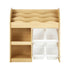 Kids Bookshelf 4 Bins Toy Box Storage Organiser Display Shelf