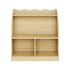 Oikiture Kids Storage Bookshelf Open Shelves Scalloped Edge Natural