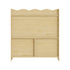 Oikiture Kids Storage Bookshelf Open Shelves Scalloped Edge Natural