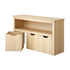 Kids Toy Storage Cabinet With Storage Box Natural