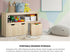 Kids Toy Storage Cabinet With Storage Box Natural
