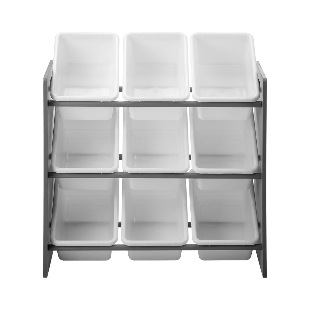 Oikiture Kids Storage 9 Bins Display Shelf Storage Rack
