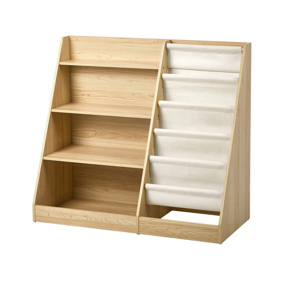 Oikiture Kids Bookshelf Bookcase Multi Tiers Shelf Rack
