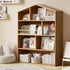Kids Storage Bookshelf – House Design, 4‑Tier Shelves, Natural
