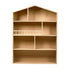 Kids Storage Bookshelf – House Design, 4‑Tier Shelves, Natural