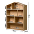 Kids Storage Bookshelf – House Design, 4‑Tier Shelves, Natural