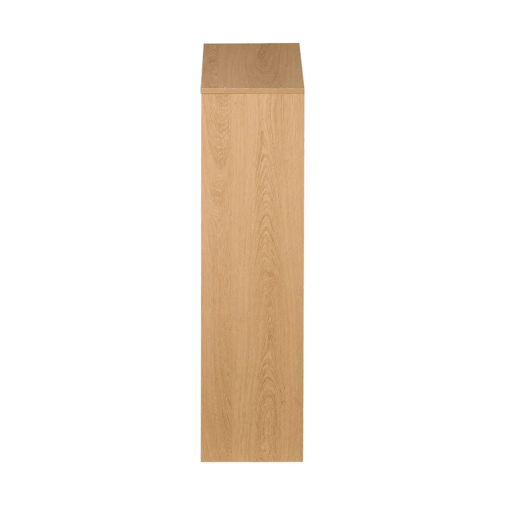 Kids Storage Bookshelf – House Design, 4‑Tier Shelves, Natural