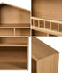 Kids Storage Bookshelf – House Design, 4‑Tier Shelves, Natural