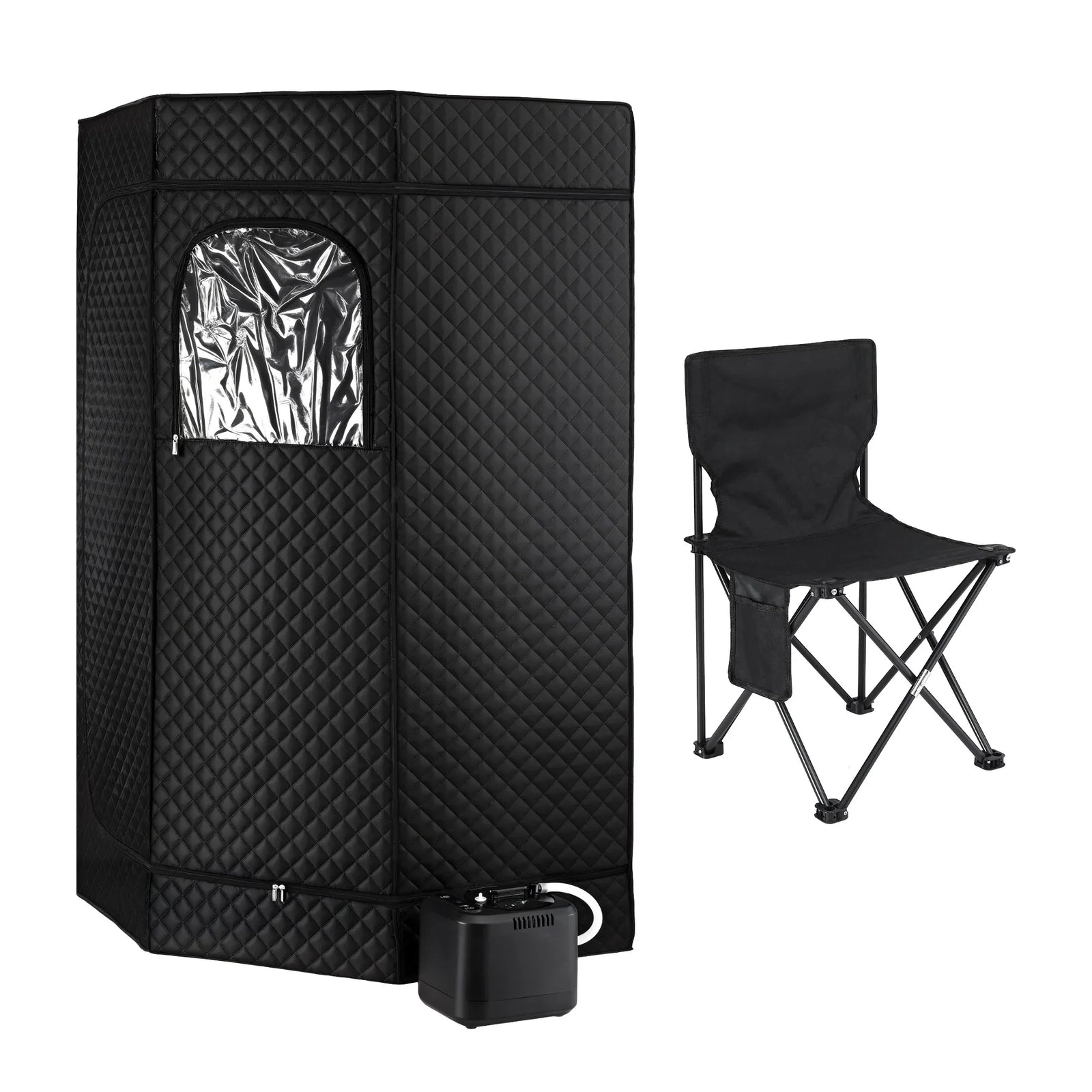 Portable Steam Sauna Tent 1000W 3L Steamer Pot Full Body Home SPA Timer