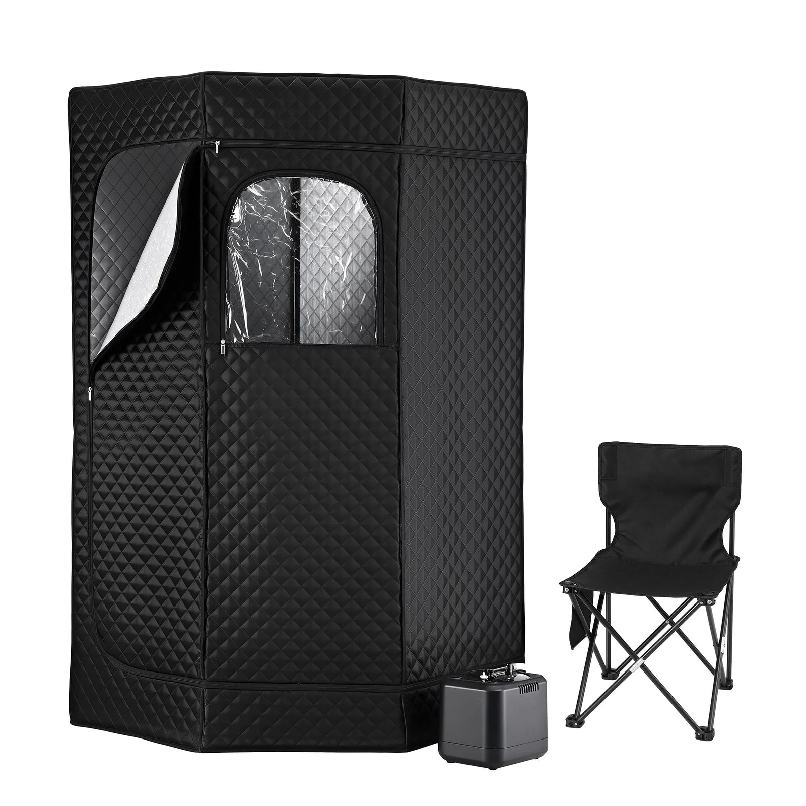 Portable Steam Sauna Tent 1000W 3L Steamer Pot Full Body Home SPA Timer