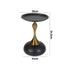 Coffee Side Table Round Metal Black