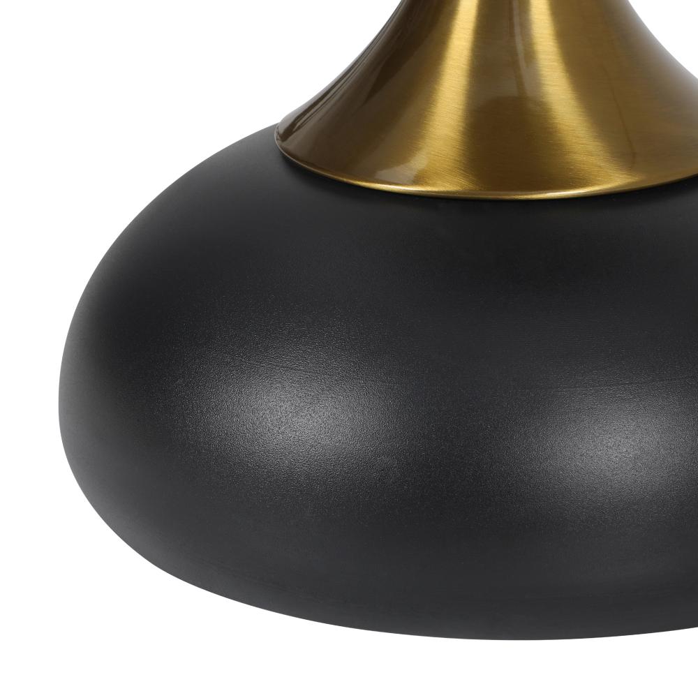 Coffee Side Table Round Metal Black