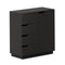 Oikiture Buffet Storage Cabinet – Black, 4 Drawers, 2‑Tier Cupboard, 79cm