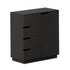 Oikiture Buffet Storage Cabinet – Black, 4 Drawers, 2‑Tier Cupboard, 79cm