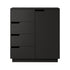 Oikiture Buffet Storage Cabinet – Black, 4 Drawers, 2‑Tier Cupboard, 79cm