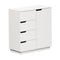 Oikiture Buffet Storage Cabinet – White, 4 Drawers, 2‑Tier Cupboard, 79cm