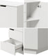 Oikiture Buffet Storage Cabinet – White, 4 Drawers, 2‑Tier Cupboard, 79cm