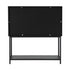 Bathroom Cabinet Two Tempered Glass Door Black