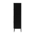 Bathroom Cabinet Tempered Glass Door Tall Slim Black