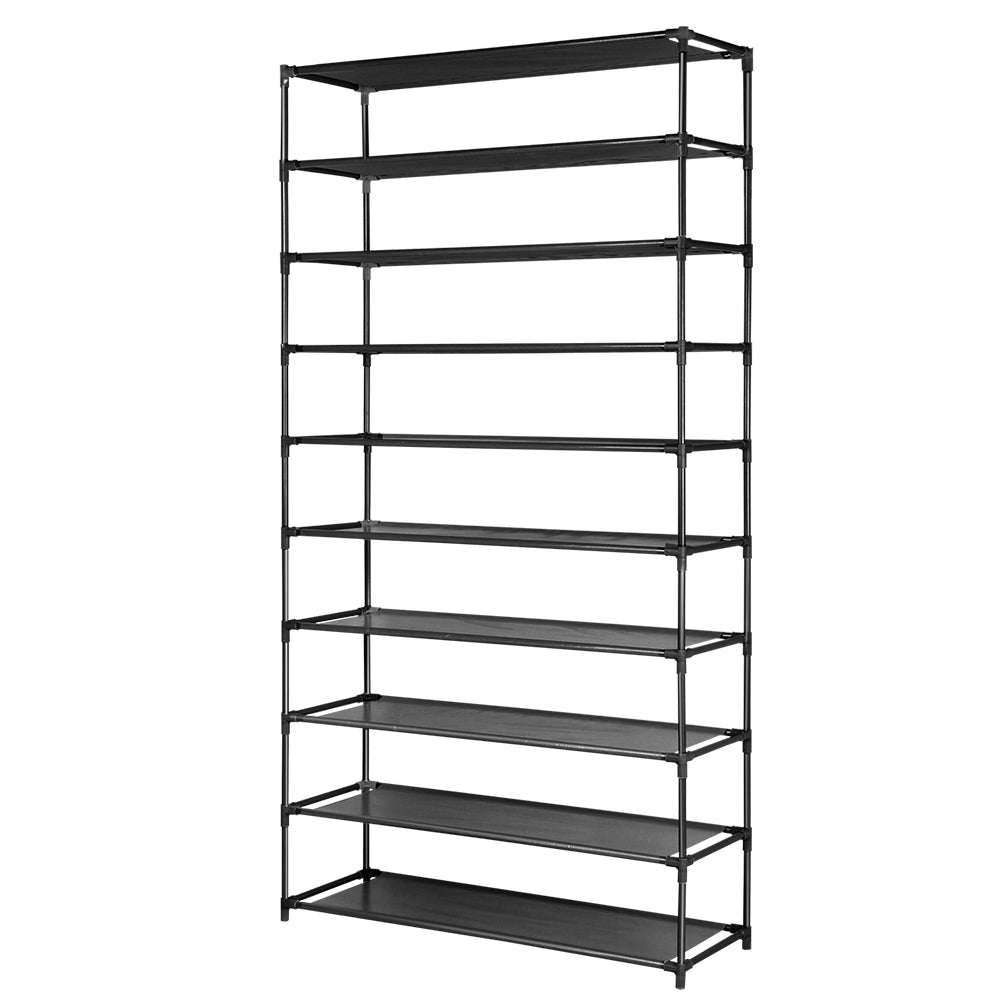 Artiss Shoe Rack Cabinet Stackable 50 Pairs 10-Tier Black